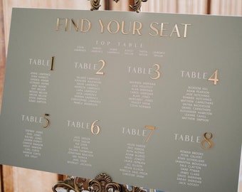 LARGE Seating Plan ( up to 15 tables ), seating chart, acrylic seating plan, wedding seating plan