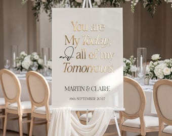 Personalised Quote Acrylic Wedding Welcome Sign, 3D Detailing, A3, A2, A1
