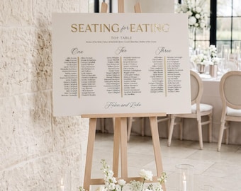 Personalised Acrylic Seating Plan with 3D Line detailing, Wedding Seating Chart, A1, A2, A3