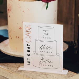 A5 'Let's Eat Cake' Schild, Kuchenschild, Hochzeitstorte Schild, Acrylschild Hochzeit