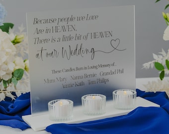 NEW* Frosted 'In Loving Memory' sign, Wedding signs, Wedding Signage, Memorial Sign, Memory Sign, In Loving Memory