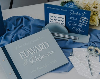 DUO Polaroid Set - Acrylic Guestbook + Polaroid Bundle sign, Wedding Guestbook, Personalised Guestbook, Guestbook, Polaroid Guestbook