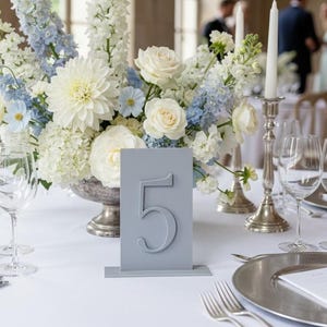 Mini 'Rectangle' Acrylic Table Numbers, Wedding reception Decoration