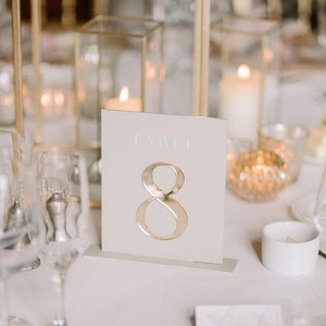 Rectangle Acrylic Table Numbers, Wedding Decor, A5