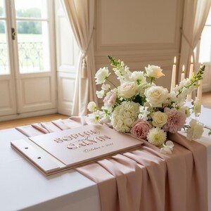 Personalised Acrylic Wedding Guestbook, Modern and Luxury Wedding Reception Book, A4 image 3