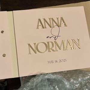 Personalised Acrylic Wedding Guestbook, Modern and Luxury Wedding Reception Book, A4 image 9