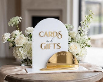 Dome Duo ( with pens ), Acrylic Wedding Guestbook Sign, Modern Cards & Gifts Table Decor
