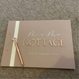 Personalised Acrylic Wedding Guestbook, Modern and Luxury Wedding Reception Book, A4 image 11