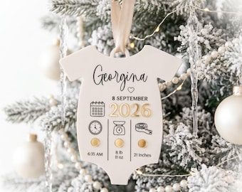 Het eerste kerstballetje van je baby als aandenken (2026) | Kraamcadeau | Aandenken voor pasgeborenen