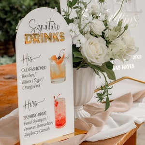 NOUVEAU* Plaque de bar personnalisée avec images, enseigne de bar pour mariage, enseignes de bar, enseigne de bar en acrylique, carte de boissons exclusives, carte de boissons exclusives pour mariage