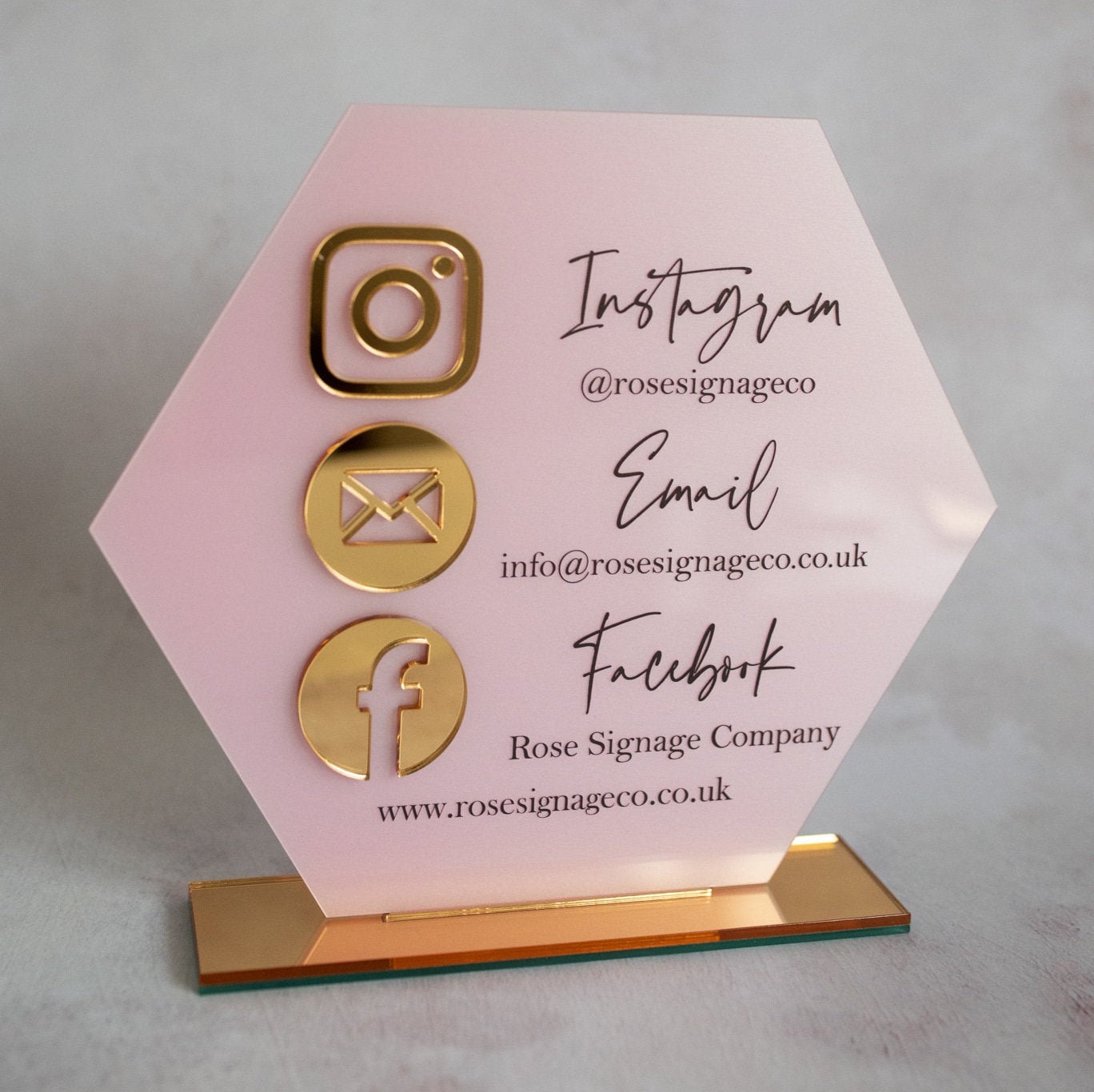 Trio Social Media Sign, social media sign, social media signage, busi…
