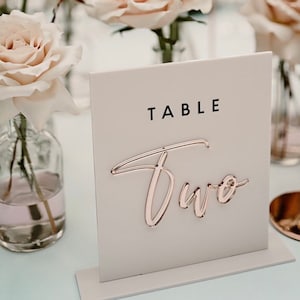 RECTANGLE acrylic table numbers, wedding table numbers, acrylic table numbers, personalised table numbers,