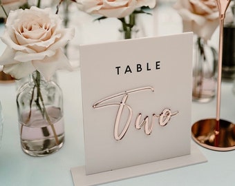 RECTANGLE acrylic table numbers, wedding table numbers, acrylic table numbers, personalised table numbers,