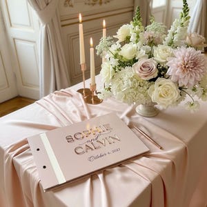 Personalised Acrylic Wedding Guestbook, Modern and Luxury Wedding Reception Book, A4 image 2