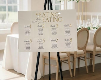 Acrylic Seating Plan, Personalised Wedding Seating Chart with 3D Detailing, A1, A2, A3