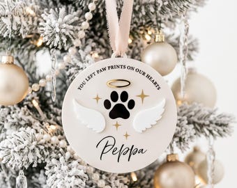 Herdenkingskerstbal voor een hond | Ornament ter nagedachtenis aan een overleden huisdier | Decoratie | Herinnering aan de Regenboogbrug | Ter nagedachtenis
