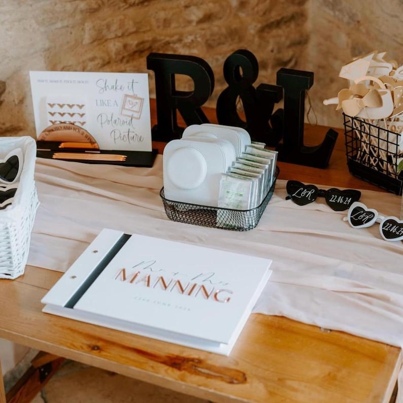 Personalised Acrylic Wedding Guestbook, Modern and Luxury Wedding Reception Book, A4 image 10
