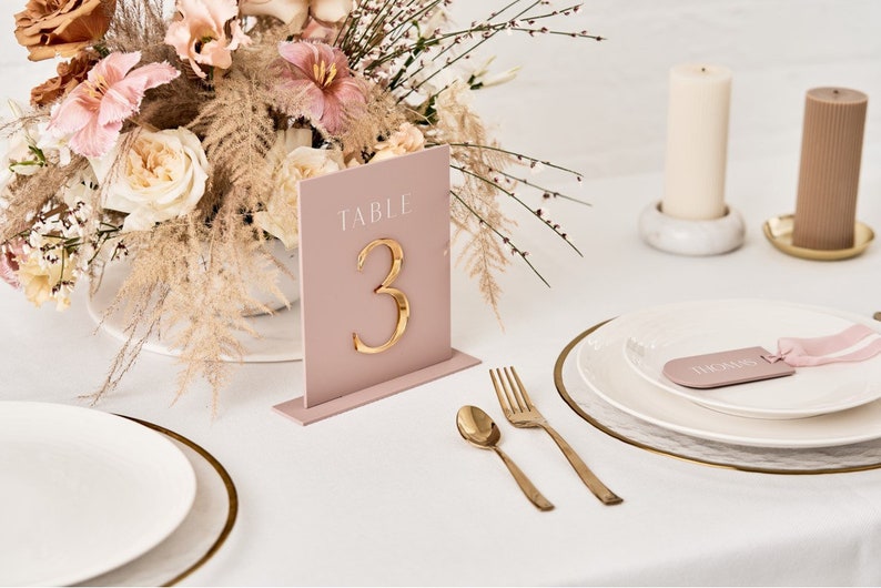 RECTANGLE Acrylic Table Numbers Wedding Table Numbers Etsy UK