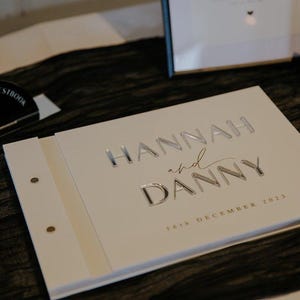 Personalised Acrylic Wedding Guestbook, Modern and Luxury Wedding Reception Book, A4 image 12