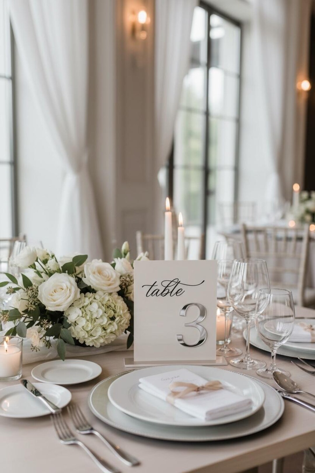 Rectangle Acrylic Table Numbers, Wedding Decor, A5 - Etsy