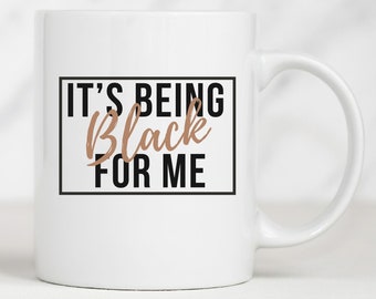 Black Pride Ceramic Mug, Afrocentric Coffee Cup