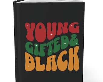 Journal pour jeunes surdoués et noir, carnet de notes inspirant à couverture rigide