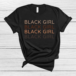 T-shirt fille noire, chemise fille brune, chemise cheveux naturels, chemise femme noire, chemise noire fierté, chemise mélanine, magie fille noire