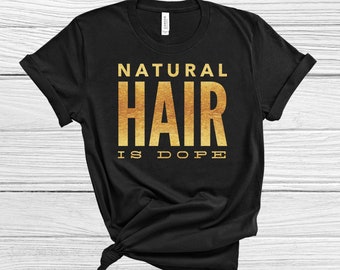 Chemise de cheveux naturels, chemise de cheveux bouclés, chemise de fille bouclée, chemise de cheveux noirs, cadeau de coiffeur, cadeau pour femme noire, chemise de mélanine