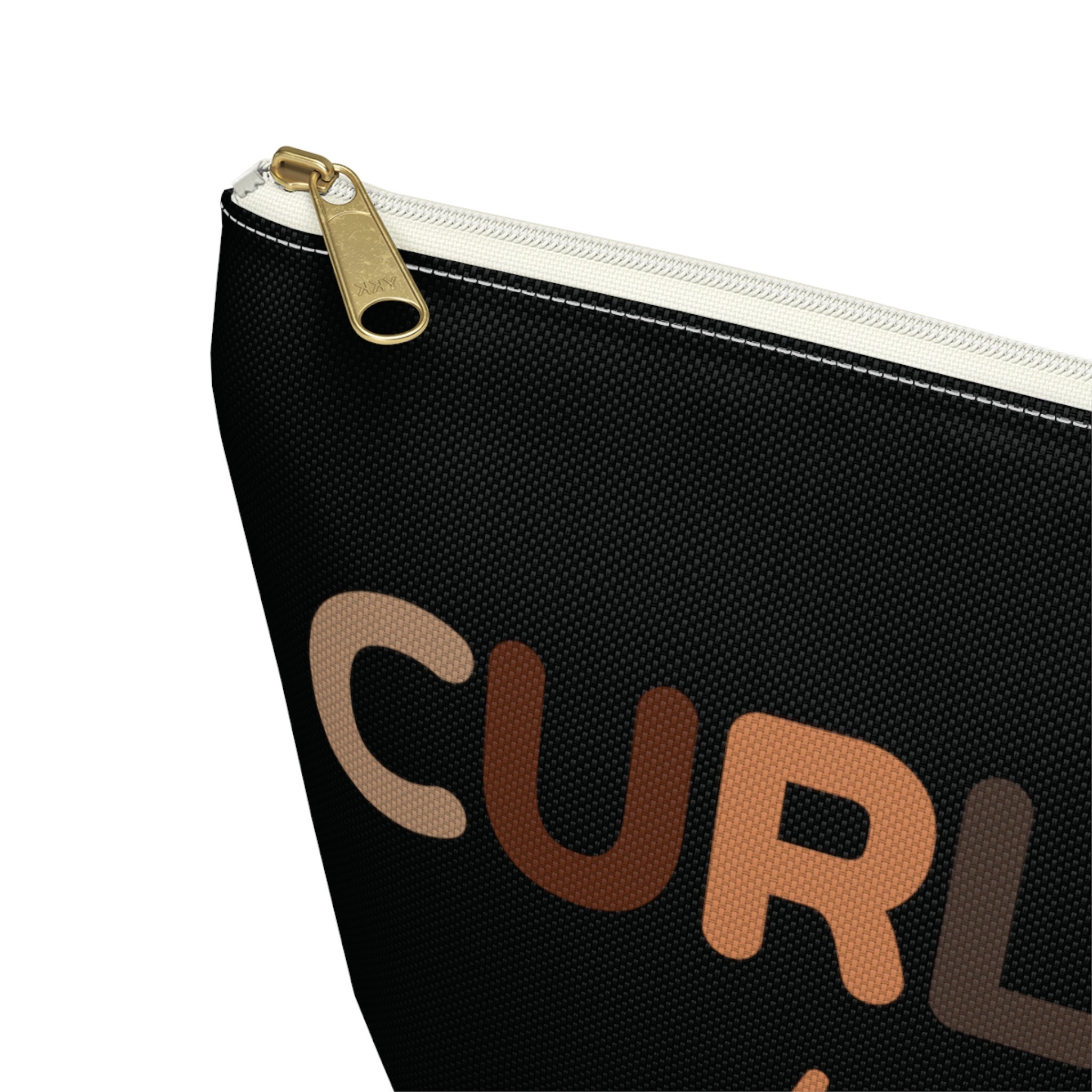 Personalized Curly Girl Makeup Bag, Natural Hair Accessory Pouch, Curly Hair Toiletry Bag, Coily Hair Makeup Bag, Black Girl Gifts