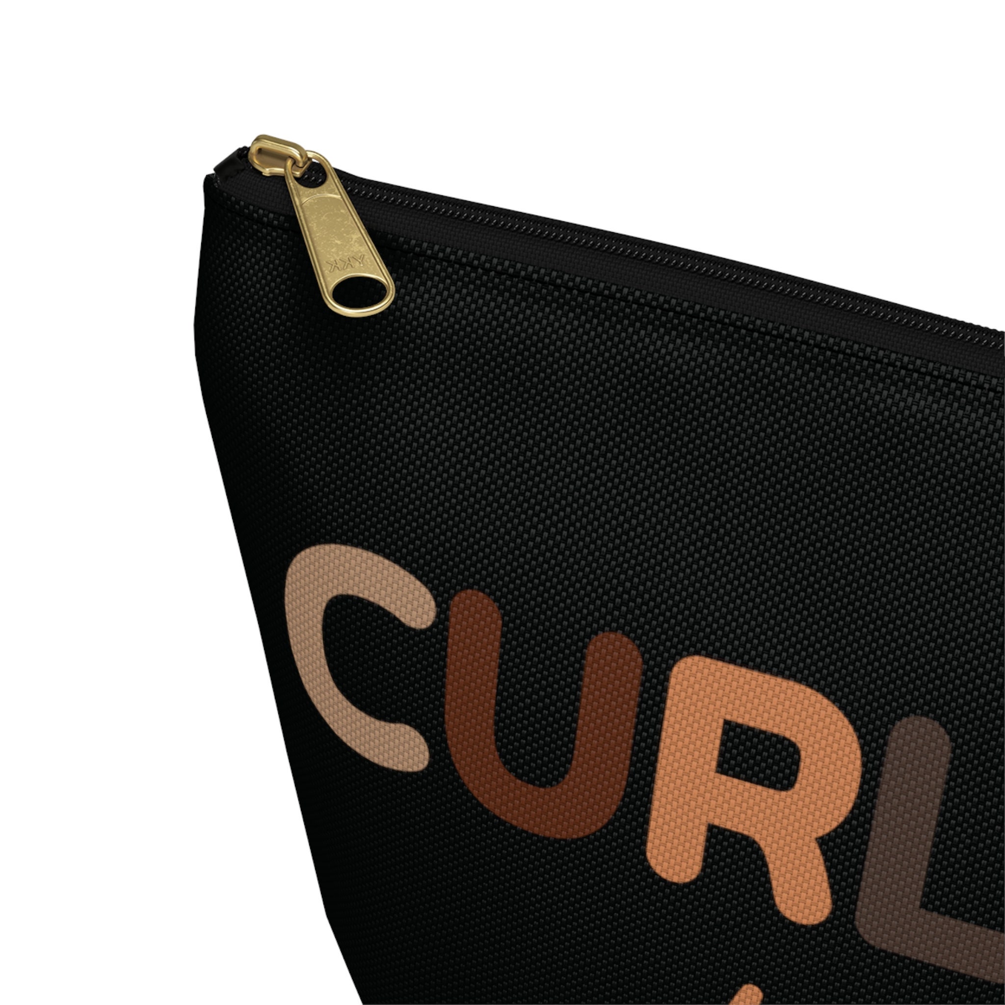 Personalized Curly Girl Makeup Bag, Natural Hair Accessory Pouch, Curly Hair Toiletry Bag, Coily Hair Makeup Bag, Black Girl Gifts