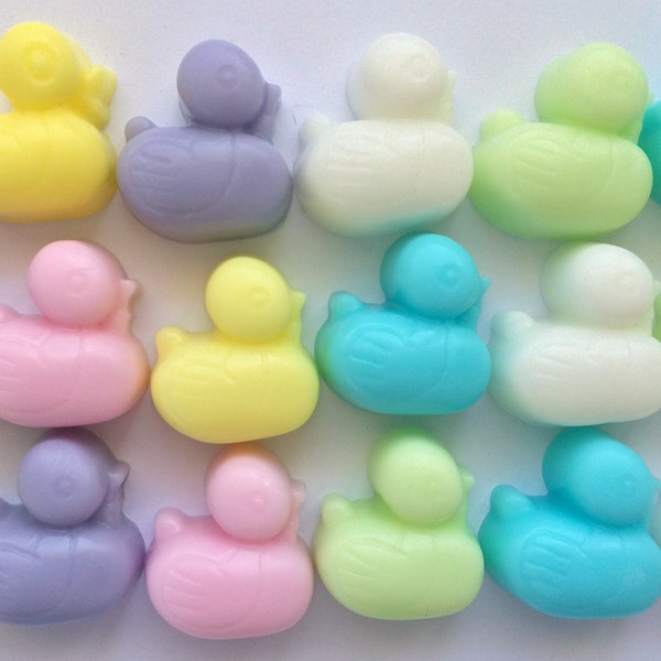 10 x Mini Duck shaped Soaps Baby Girl Baby Boy Baby Shower Mixed Soap Ducks Favours Christening Curated Naturally UK