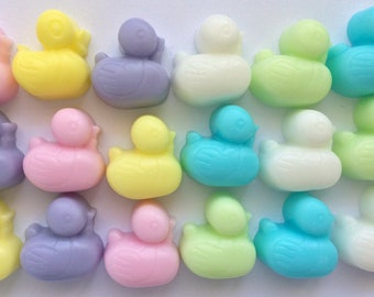 10 x Mini Duck shaped Soaps - Baby Girl - Baby Boy - Baby Shower - Mixed Soap Ducks - Favours - Chistening Gifts