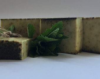Handmade Nettle & Peppermint Soap 100g Goats Milk Natural Curated Naturally UK Ideal Gift