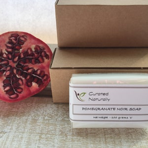 Goats Milk 100g Pomegranate Noir Handmade Soap Ideal Gift Handmade Soap UK Gift Curated Naturally UK
