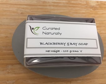 Blackberry & Bay Handmade Soap Clear Soap UK Natural Soap 100g Gift Handmade Soap UK Curated Naturally UK