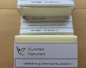 Orange Blossom  & Lemon Verbena Handmade Soap Goats Milk Soap Bar 90g Handmade Soap UK Ideal Gift Curated Naturally UK