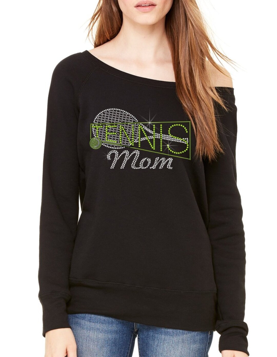 Tennis Mom Bella Canvas Ladies' Sponge Fleece Wide Neck - Etsy