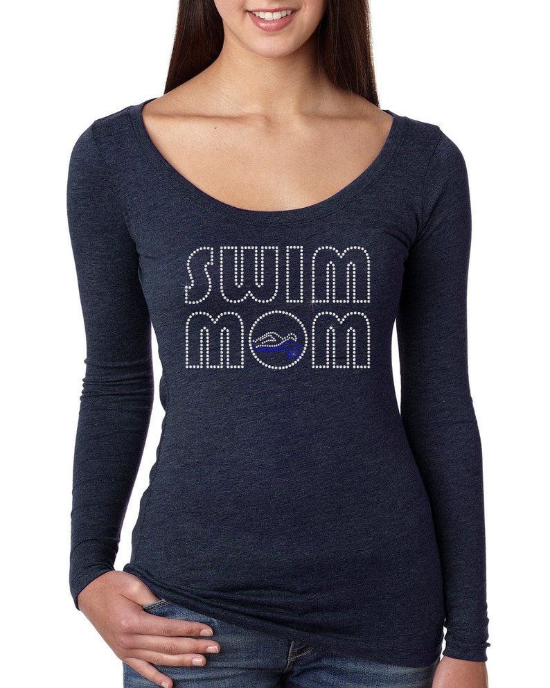 Next Level Ladies/' Triblend Long-Sleeve Scoop ndk1331 Swim Mom