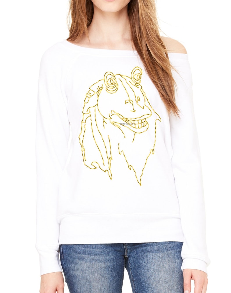 Canvas Ladies/' Sponge Fleece Wide Neck Sweatshirt Jar Jar Binks Bella ndk1823