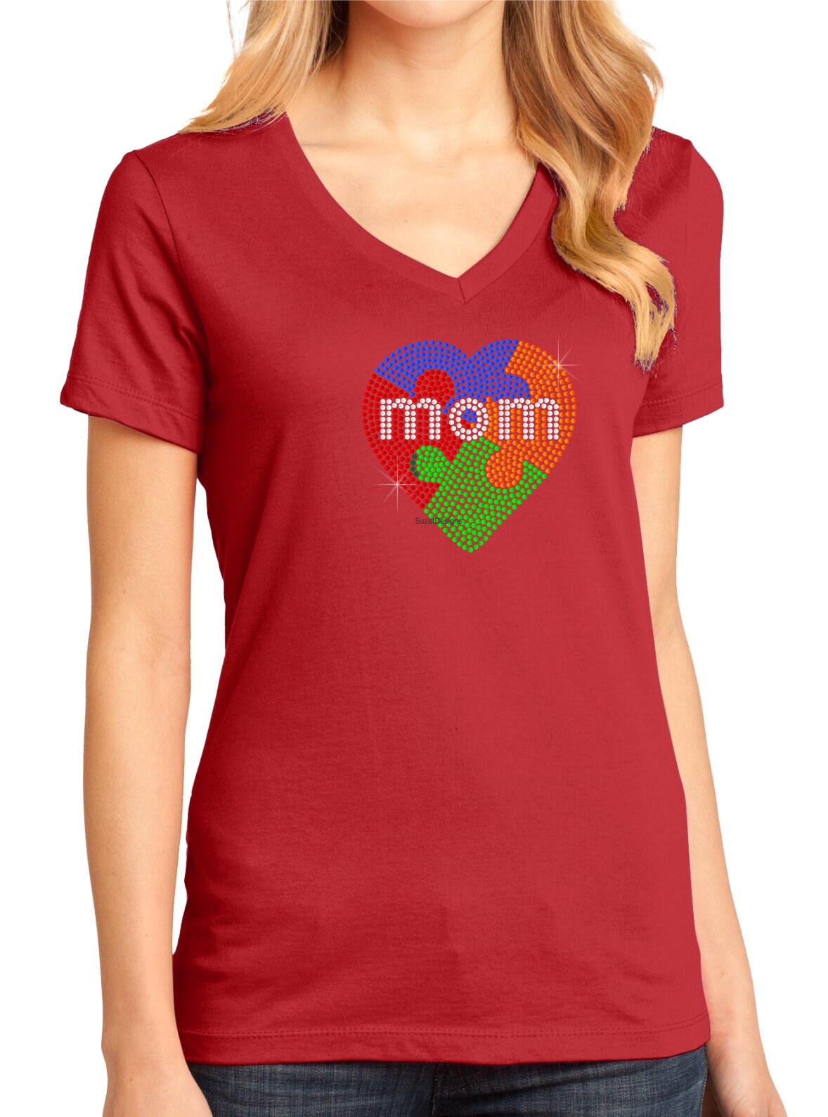 Autism Mom Awareness Heart Women's Perfect Weight V-neck - Etsy