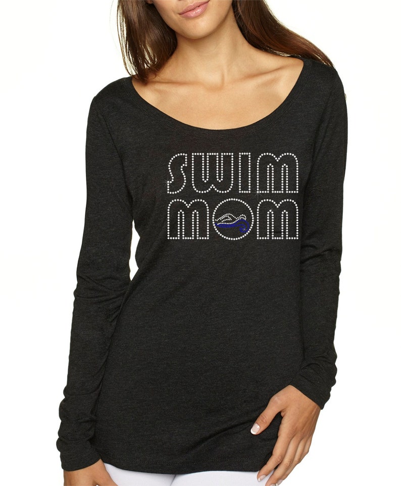 Next Level Ladies/' Triblend Long-Sleeve Scoop ndk1331 Swim Mom