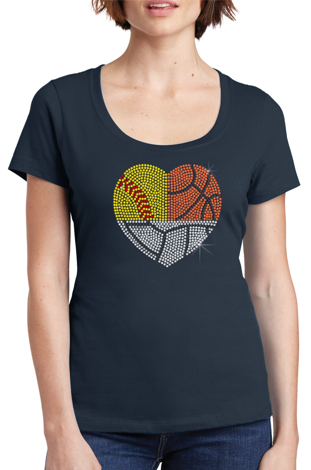 Softball Basketball Volleyball Heart Womens Perfect Weight ® Etsy