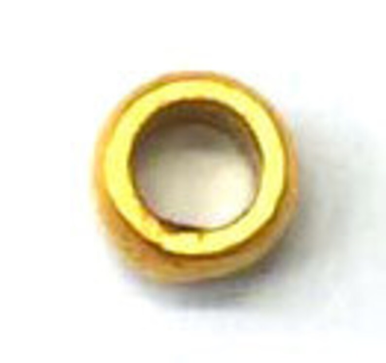 18K Yellow Gold Hand Made 3.5mm Round Wheel Beads.