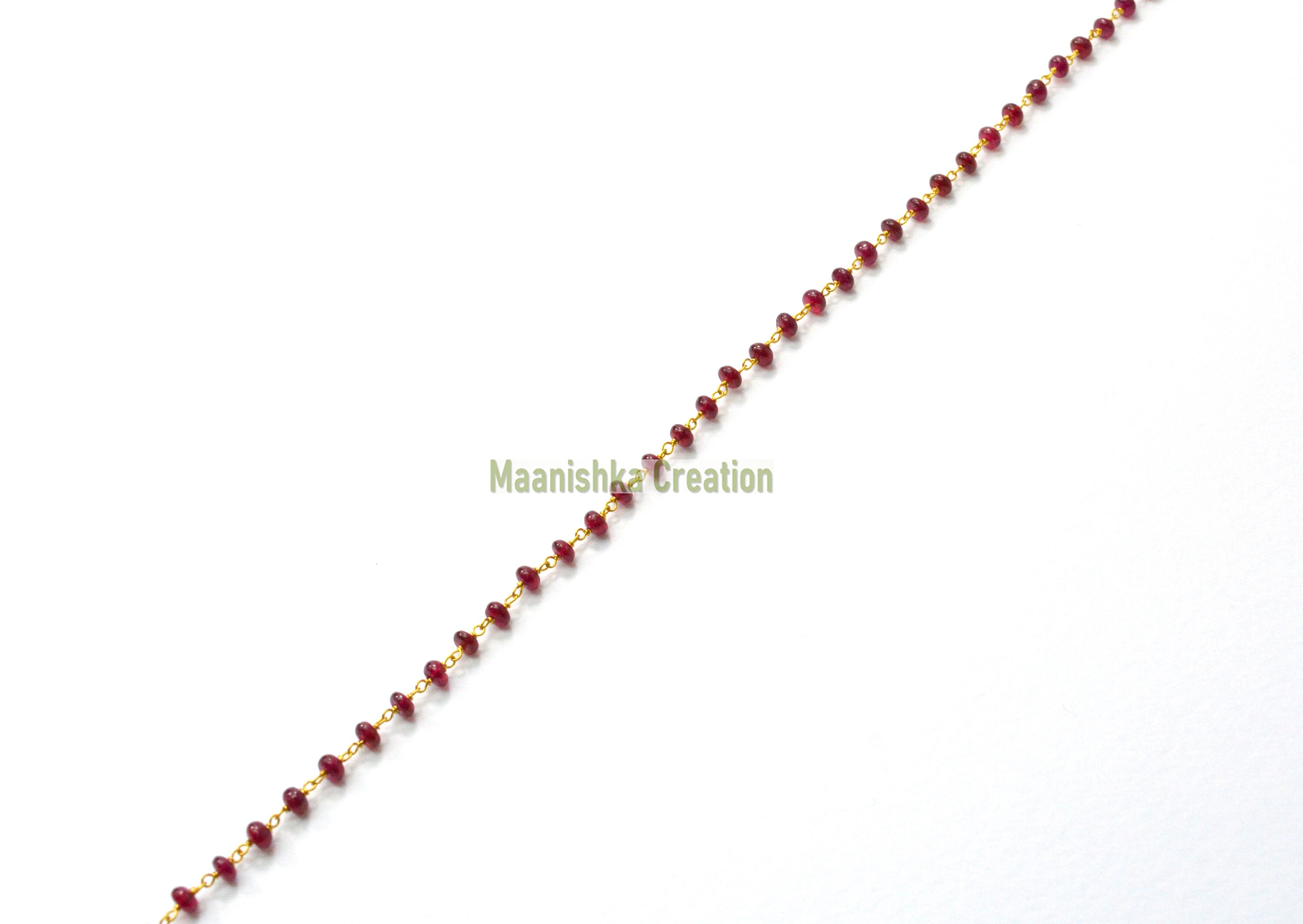 Gorgeous Bulk Wire Wrapped Rosary Chain-ruby Running Chain | Etsy