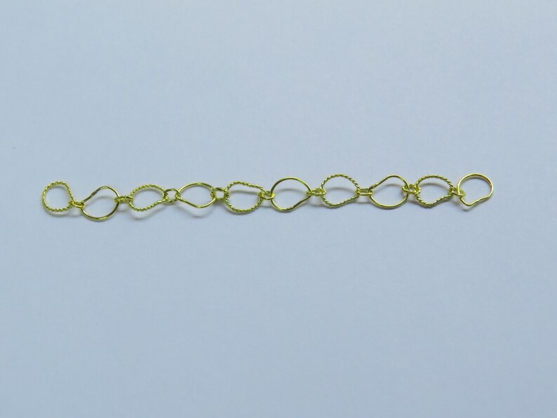 Wheel Handmade 18k Solid Yellow Gold Chain Mango Shape Sold by 1pcs Stunning 18k Yellow Gold Link Chain in Shiny Finish TAN0544 1.5 inch