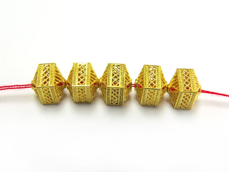 Amazingly Handmade 18k Solid Yellow Gold Square Beads. Etsy