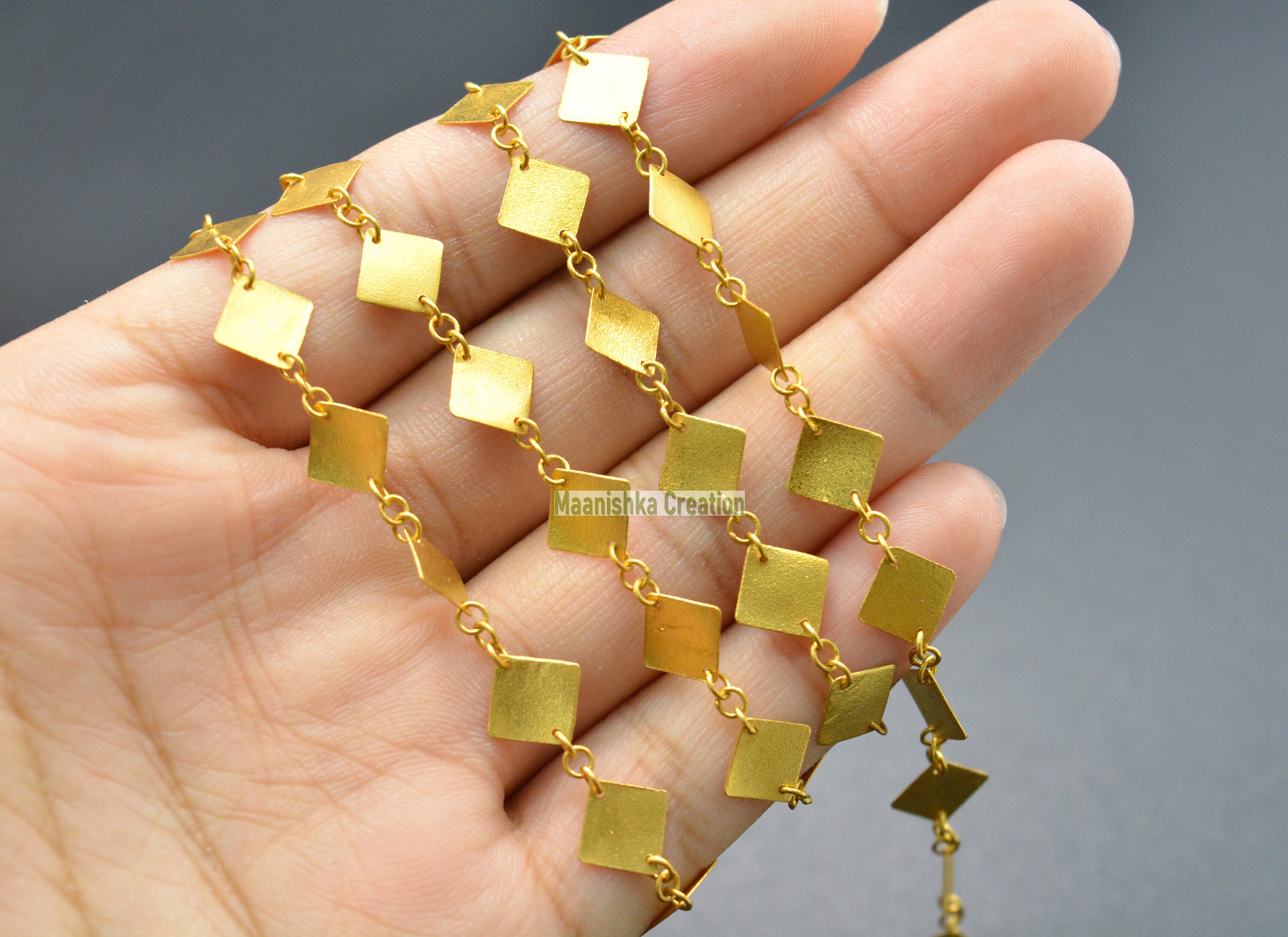 Amazing 18K Solid Gold Chain 6 Mm Plain Chain in Matt - Etsy