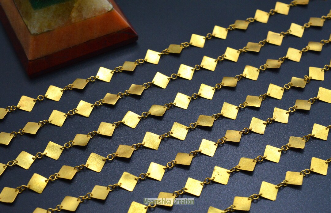 Amazing 18K Solid Gold Chain 6 Mm Plain Chain in Matt - Etsy