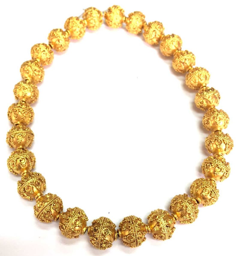 Fine 1 Pcs 18K Solid Gold Hand Made 9 mm Round Ball Bead.