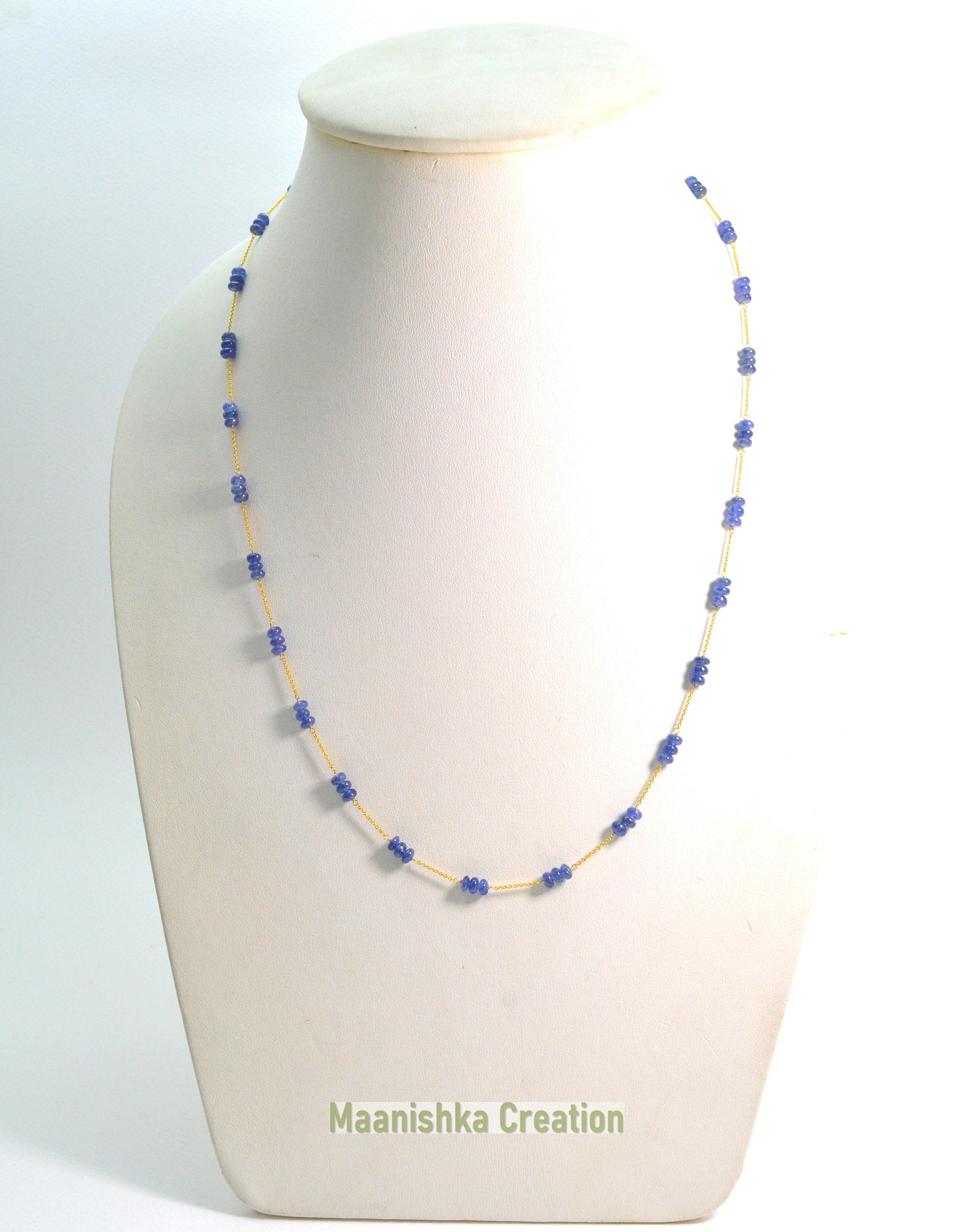 Handmade Plain 18K Solid Gold Wire Wrapped Necklace Rosary Etsy